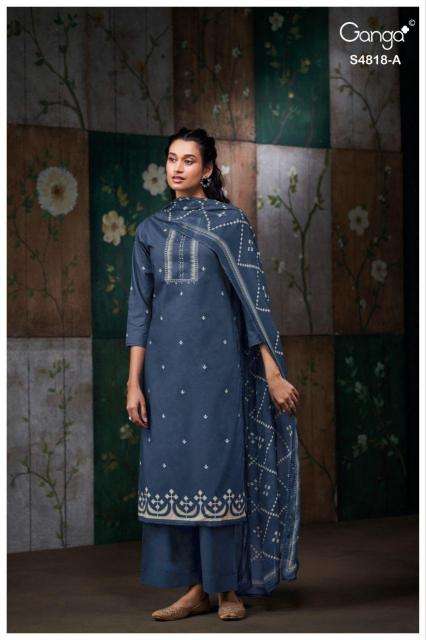 Ganga nayanshi 4818 wholesale dress materials in delhi with price