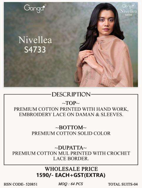 Ganga nivellea 4733 wholesale dresses made in india