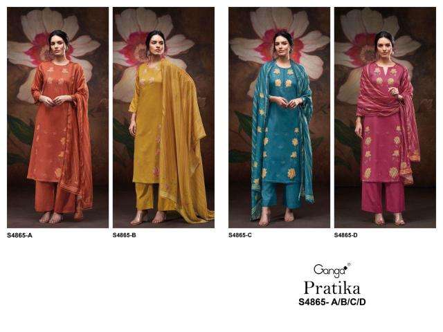 Ganga pratika 4865 wholesale dress material in gujarat