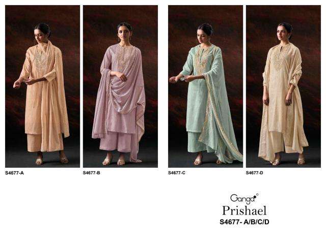 Ganga prishael 4677 dress material wholesale online in hyderabad