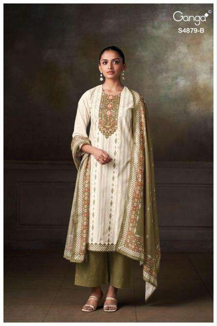 Ganga pryael 4879 dress material market in kolkata