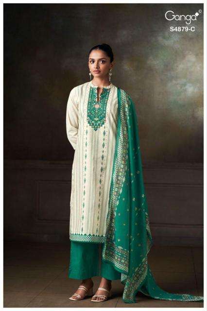 Ganga pryael 4879 dress material market in kolkata