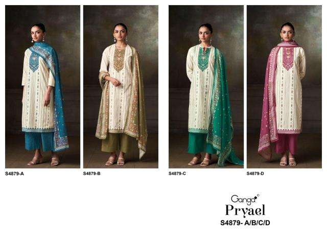 Ganga pryael 4879 dress material market in kolkata