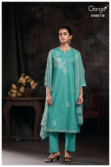 Ganga rishvya 4807 wholesale dress material shops in kolkata