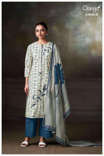 Ganga rivena 4896 best wholesale dress material market in mumbai
