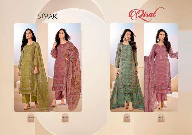 Glossy simar qirat wholesale dress materials in delhi with price