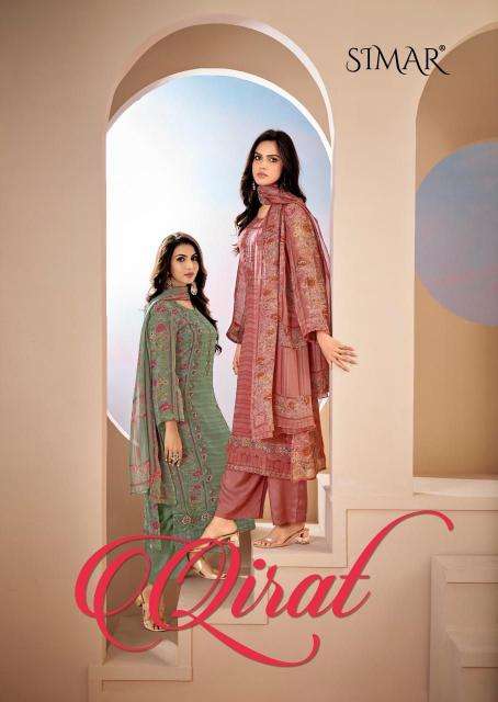 Glossy simar qirat wholesale dress materials in delhi with price