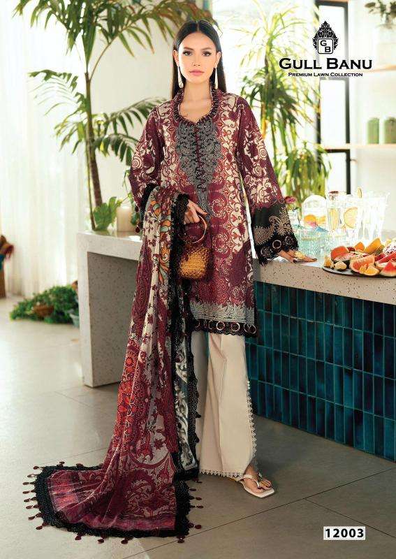 Gull aahmed gull banu vol-12 unstitched salwar kameez wholesale market in kolkata