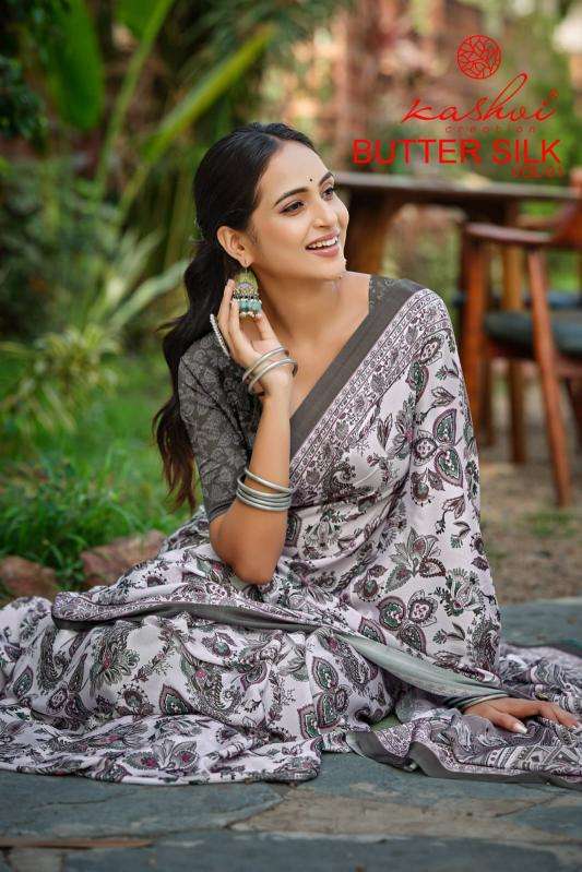 Kashvi butter silk vol 1 wholesale saree market in ahmedabad with price