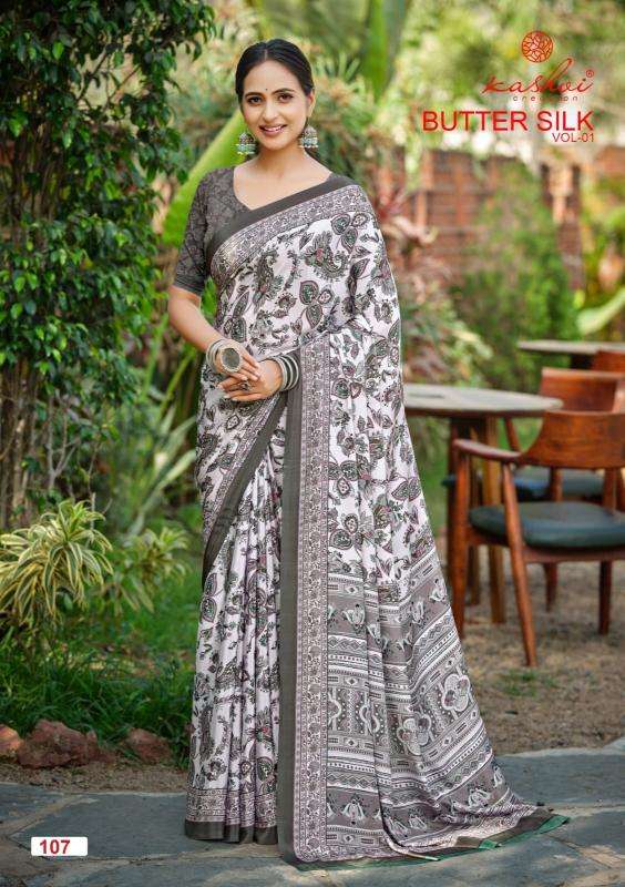 Kashvi butter silk vol 1 wholesale saree market in ahmedabad with price