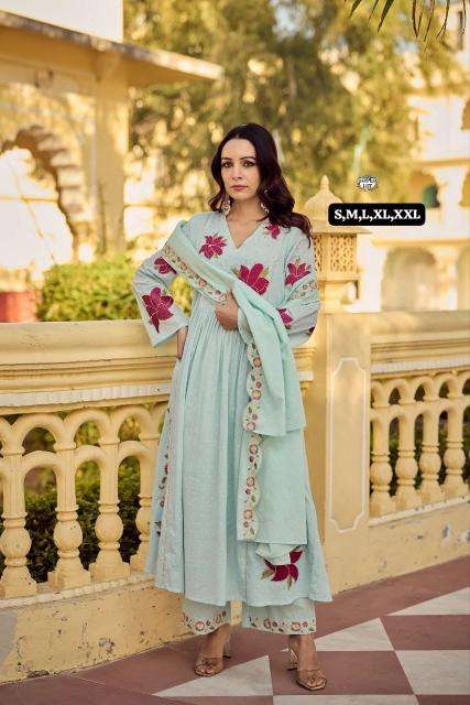 Krunique 3pcs wholesale kurti shop at kolkata
