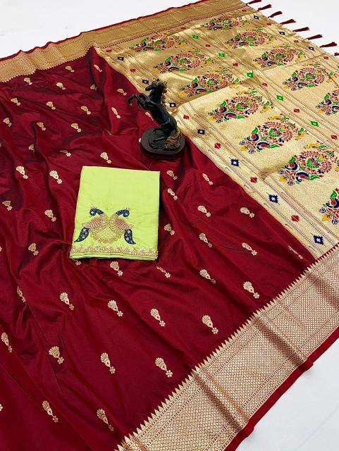 Malhar jumkha paithani silk top rated wholesale saree market in pune