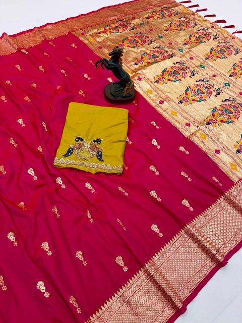 Malhar jumkha paithani silk top rated wholesale saree market in pune