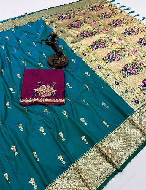 Malhar jumkha paithani silk top rated wholesale saree market in pune