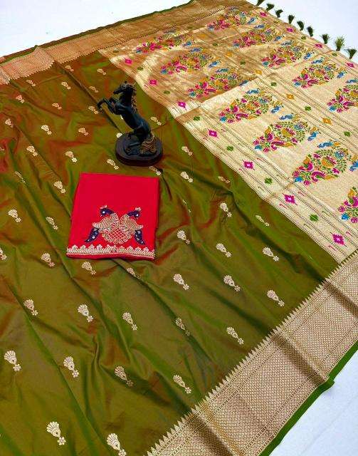 Malhar jumkha paithani silk top rated wholesale saree market in pune