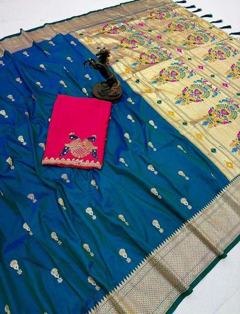Malhar jumkha paithani silk top rated wholesale saree market in pune