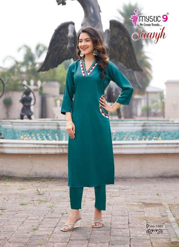 Mystic9 saanjh vol 1 coord set wholesale kurti market in mumbai near me