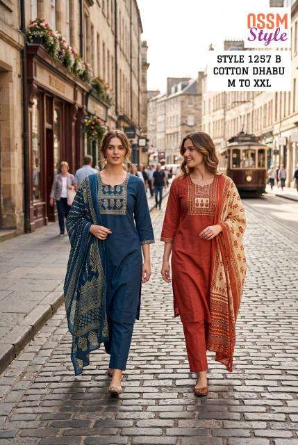 Ossm style 1257 B wholesale kurti market in surat with price