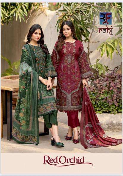 Rahi fab red orchid vol-1 wholesale dress material market in pune