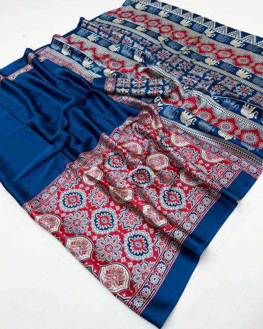 Rajtex pure ajrakh-034 best wholesale saree market in kolkata with price