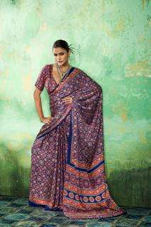 Rajtex pure ajrakh-039 saree store in surat india
