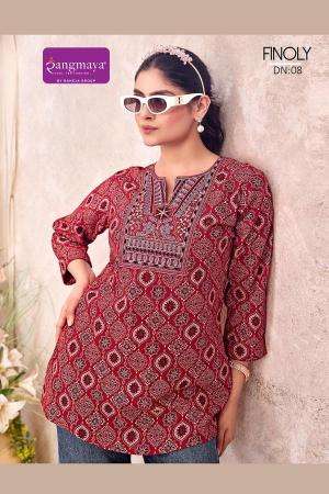 Rangmaya finoly short top best wholesale kurti market in mumbai for ladies