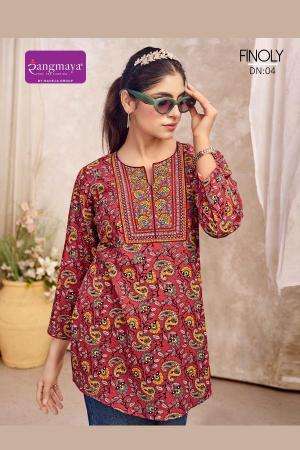 Rangmaya finoly short top best wholesale kurti market in mumbai for ladies