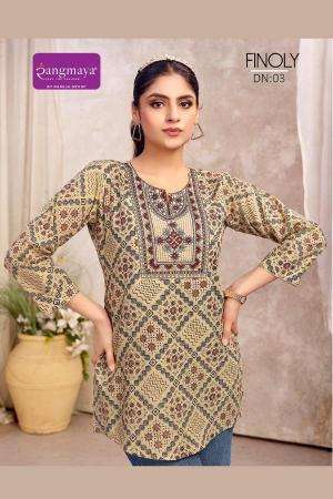 Rangmaya finoly short top best wholesale kurti market in mumbai for ladies