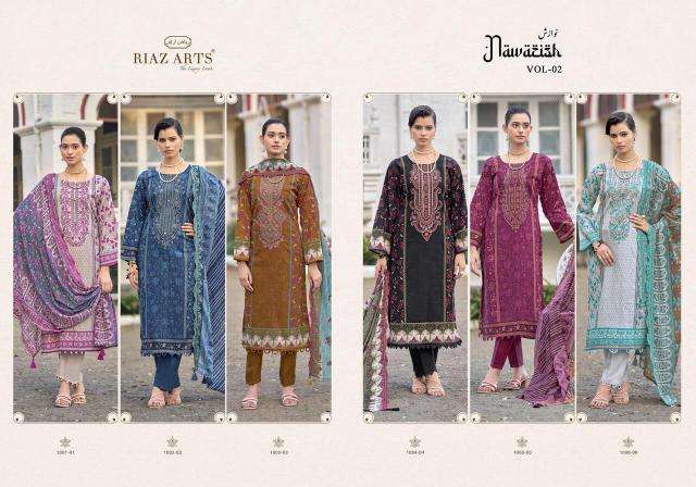 Riaz arts bin saeed nawazish vol 2 wholesale dress material market in mumbai dadar
