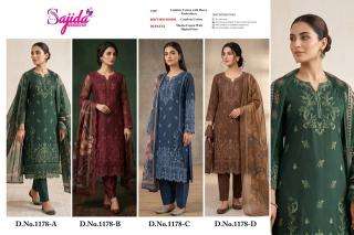Sajida 1178-A-B-C-D gingers dress material wholesale market in pune
