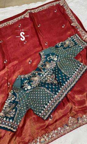 Shorya tissue organza top rated wholesale saree market in kolkata