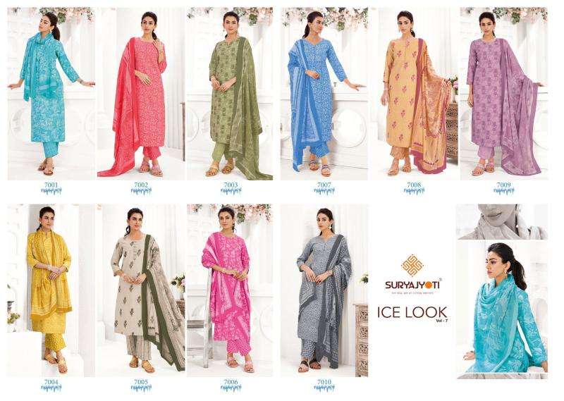 Suryajyoti ice look vol-7 wholesale dress materials in hyderabad