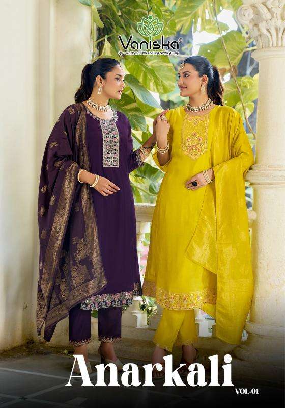 Vaniska anarkali vol 1 wholesale kurti set india