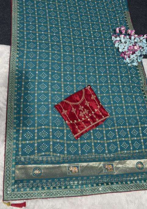 Vastrangan bandhani print top rated wholesale saree market in kolkata