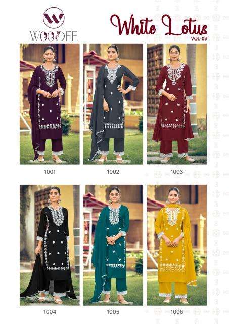 Woodee white lotus vol-3 bangalore wholesale kurti market