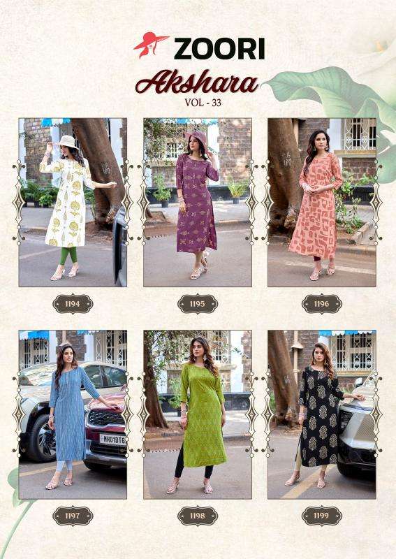 Zoori akshara vol 33 wholesale kurtis online india