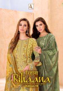 Alok suit rihaana-19 wholesale dress materials market in mumbai