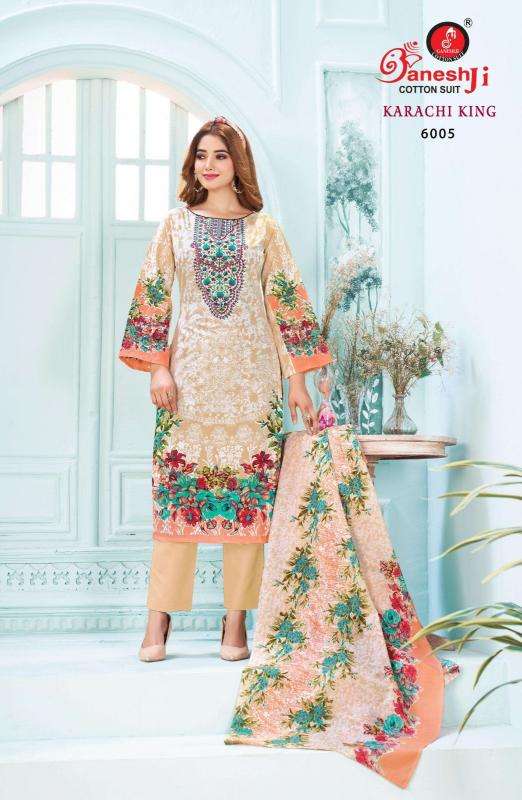 Ganeshji karachi king vol-6 wholesale dress material market in gujarat