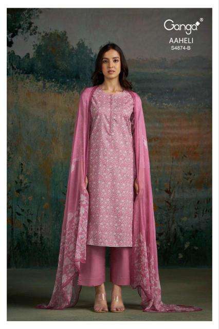 Ganga aaheli 4874 wholesale dress materials in mumbai with price