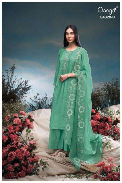 Ganga aneaa 4328 wholesale dress material in pune with price