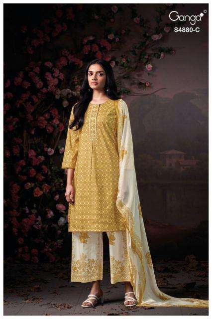 Ganga bithia 4880 wholesale dress materials in ahmedabad