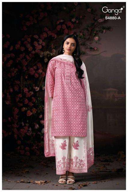 Ganga bithia 4880 wholesale dress materials in ahmedabad