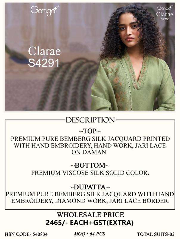 Ganga clarae 4291wholesale dress materials in mumbai with price