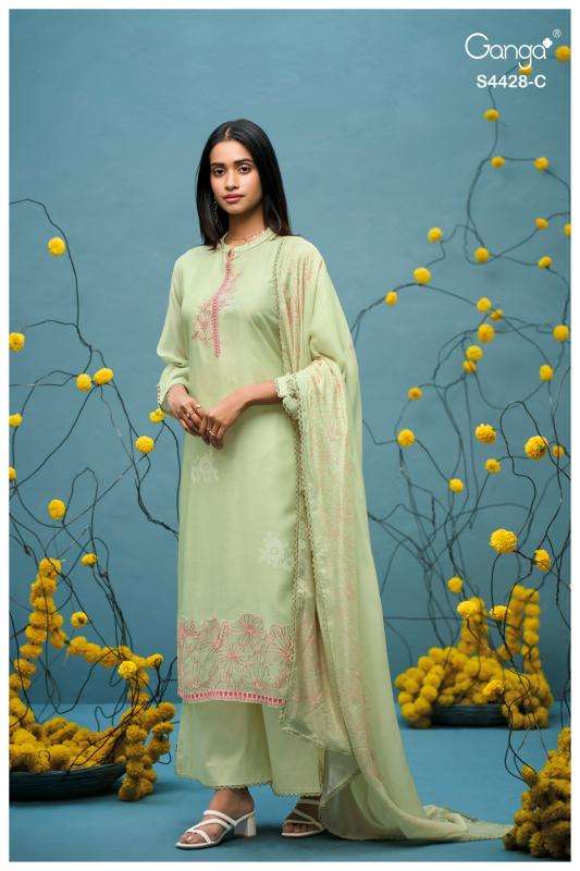 Ganga dyavika 4428 wholesale market in ahmedabad for dress materials