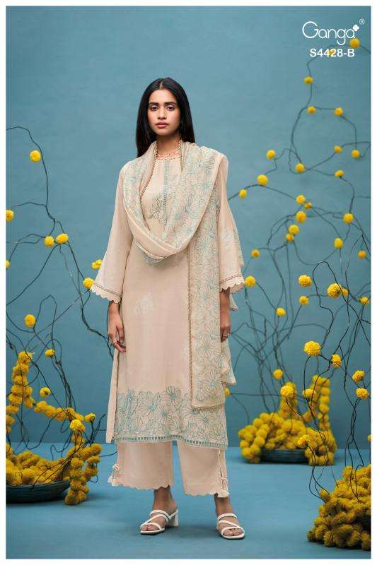 Ganga dyavika 4428 wholesale market in ahmedabad for dress materials
