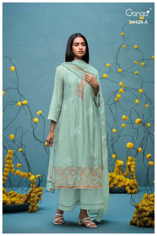 Ganga dyavika 4428 wholesale market in ahmedabad for dress materials