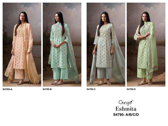 Ganga eshmita 4790 wholesale dress material market in pune