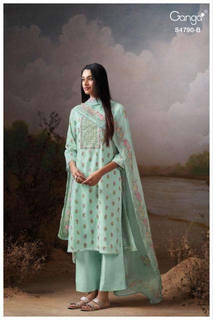 Ganga eshmita 4790 wholesale dress material market in pune