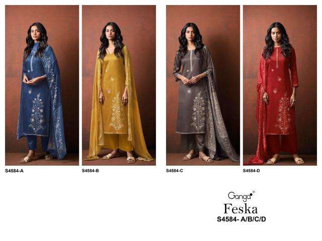 Ganga feska 4584 wholesale dress material suppliers in ahmedabad