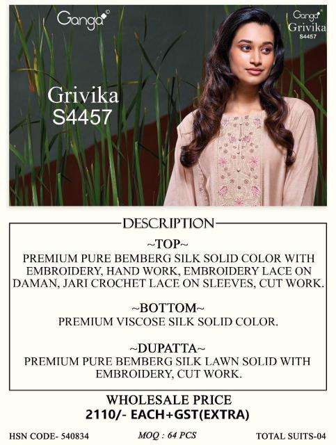 Ganga grivika 4457 wholesale dresses made in india